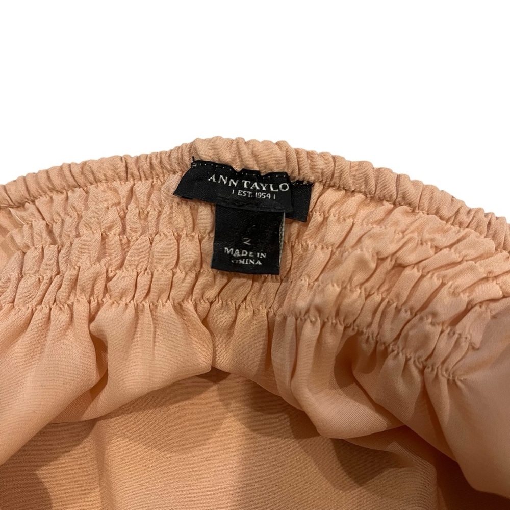 Ann Taylor Peach Floral Halter Top, Sz 2 - Picture 14 of 15